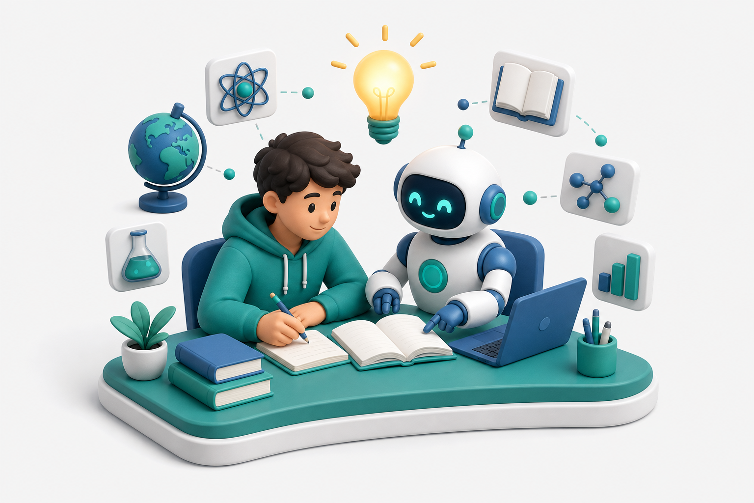 AI 與教育：當學習遇上生成式 AI 插圖